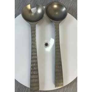 SALAD SERVERS  11.25"  Pewter Color